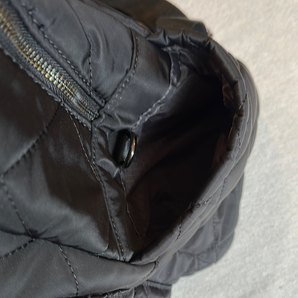 Quilted Black Backpack - image 6